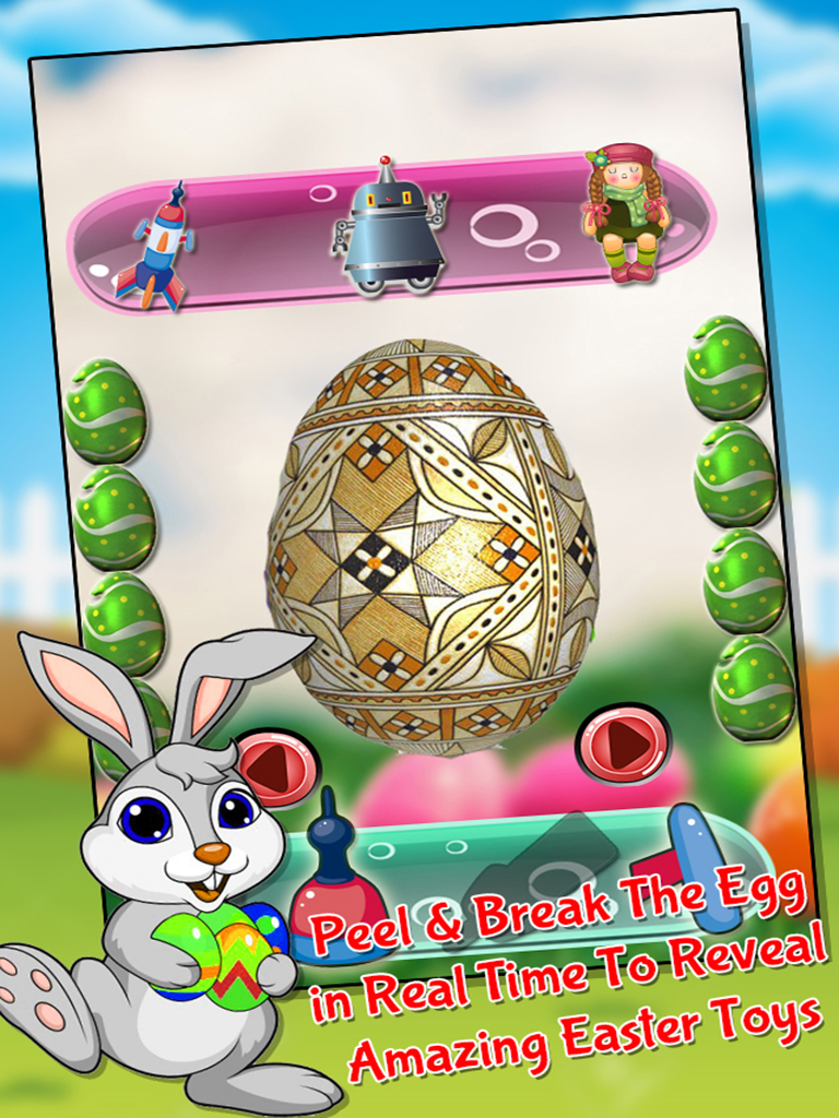 Surprise Eggs Easter's Greetings - Peel, scratch & squeeze the yolk to collect hidden gifts in Bunny's Easter basket