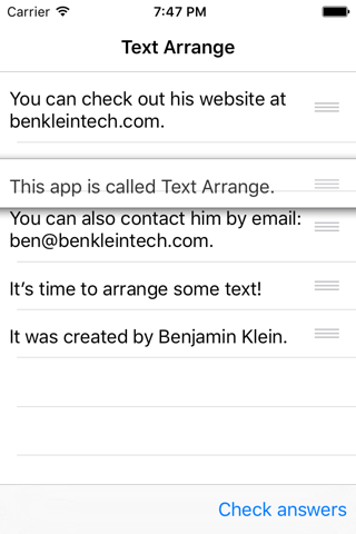 Text Arrange screenshot 2