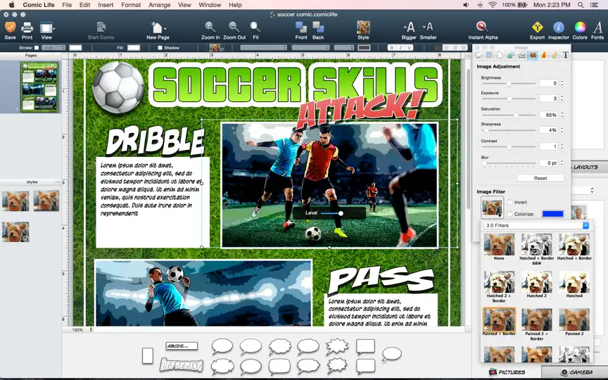 Capture d'écran de Comic Life 3 sur iPhone 5
