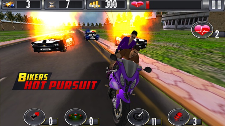 Bikers Hot Pursuit - 3D Racing and Shooting Game screenshot-4