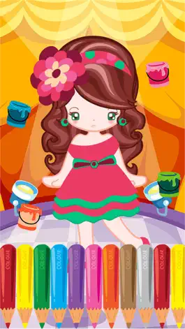 Game screenshot Little Girl Fashion Coloring World Drawing Educational Kids Game mod apk