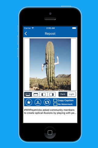 Whiz Gram - Repost & Share Video or Photos for Instagram + Square Fit for your Camera Roll screenshot 4