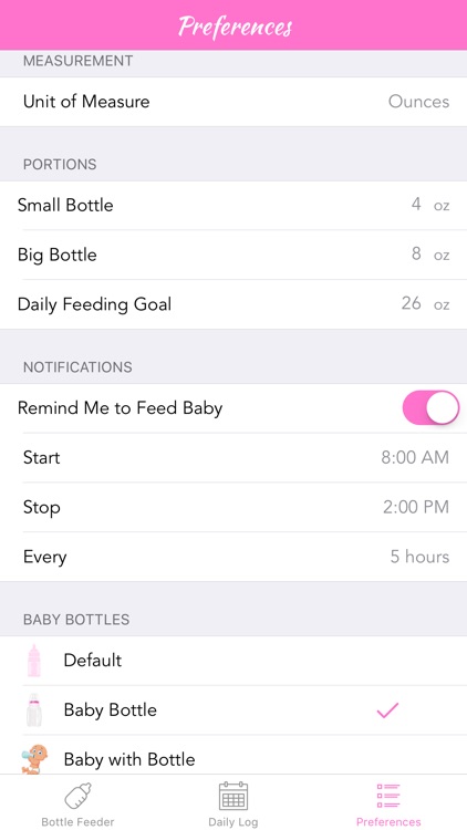Smart Baby Bottle - Feeding, Reminder, & Daily Tracker Log screenshot-4