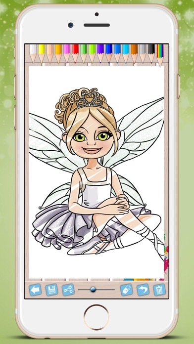 Fairies Coloring Book - Paint princesses tales iPhone screenshot