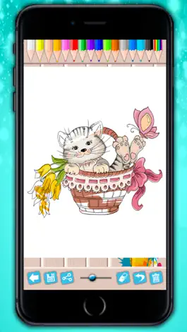 Game screenshot Кошки книжка-раскраска - рисовать красивые картинки котят mod apk