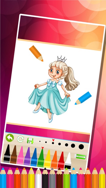 Princess Coloring Pages -  Painting Games for Kids screenshot-3