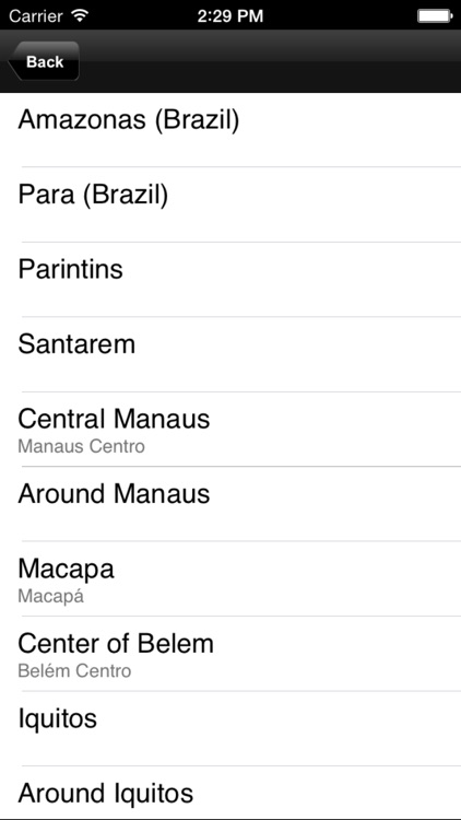 Brazil (Amazon). Tourist map.