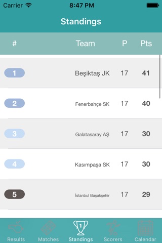InfoLeague - Information for Turkish Super League - Matches, Results, Standings and more screenshot 2