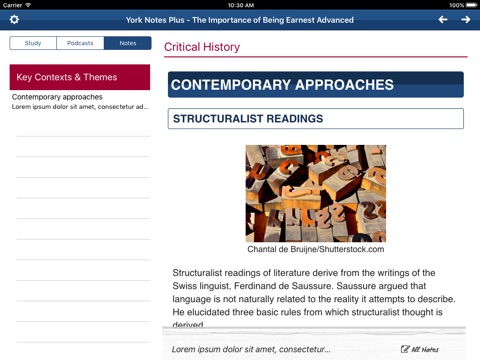 The Importance of Being Earnest York Notes Advanced for iPad screenshot 2