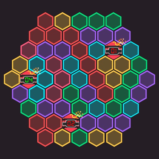 Hex Block Crush - Merge & Fit color bricks square to hexagon 10/10 dots game Icon