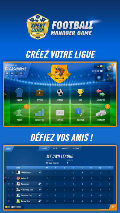 Screenshot #1 pour Xpert Eleven Football Manager