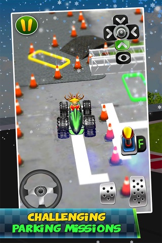 Christmas Car Parking Simulator - Real 3D Truck Driving Test & Santa Run Racing Games! screenshot 3