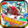 Drawing Desk Cartoon Planes : Draw and Paint Games to Coloring Book Edition