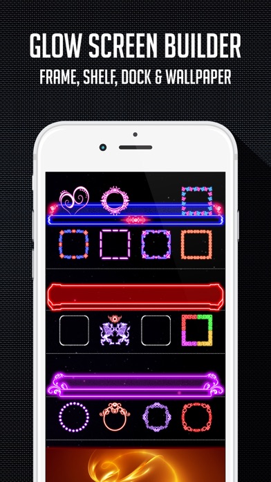 Screenshot #1 pour Glow Wallpapers Creator & Lock Screen Themes with Icons, Shelves, Docks & Backgrounds
