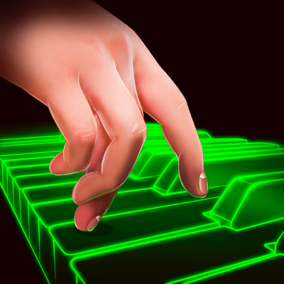 Simulator Piano Hologram Joke