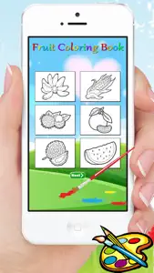 Food Coloring Book for Kids - Fruit Vegetable drawing games screenshot #2 for iPhone