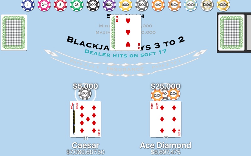 blackjack player iphone screenshot 2