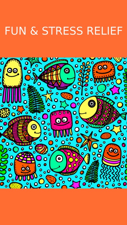 Doodle Coloring Book for Adults: Free Fun Adult Coloring Pages - Relaxation Anxiety Stress Relief Color Therapy Games screenshot-3