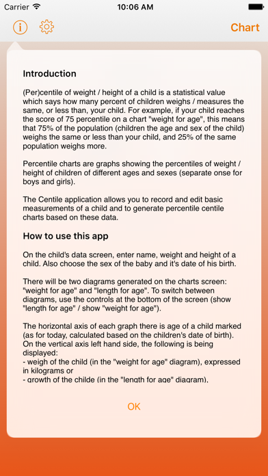 Centiles: Baby Growth Charts Screenshot