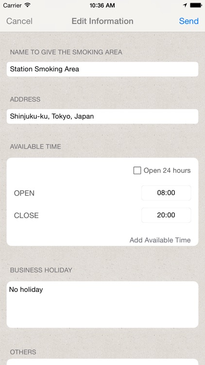 Mr. smoking area map "information sharing" [+Plas]