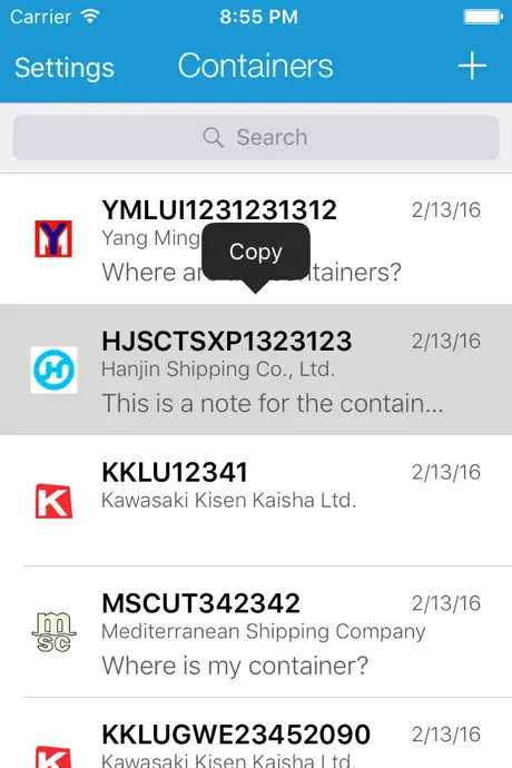 Container Track & Trace