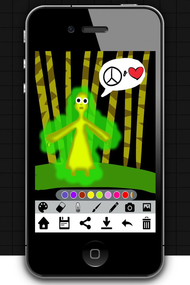 Neon Draw - Make drawings and create notes with neon tubes’ colors. screenshot 3