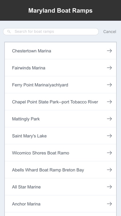 Maryland Boat Ramps & Fishing Ramps