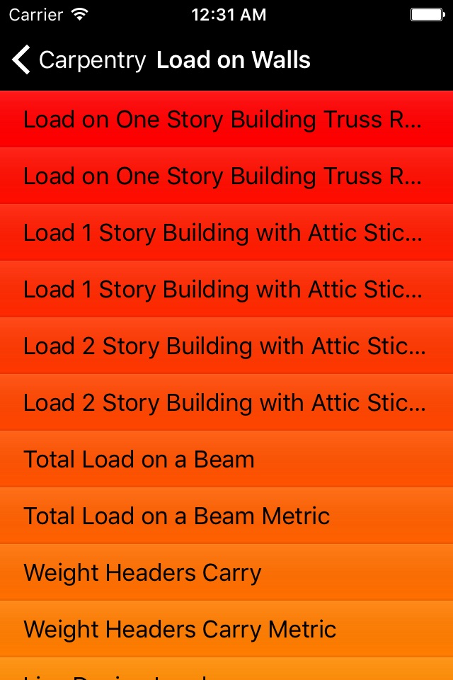 Carpentry Formulator screenshot 2