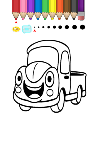 Kids Coloring Book - Cute Small Car Aichi screenshot 3