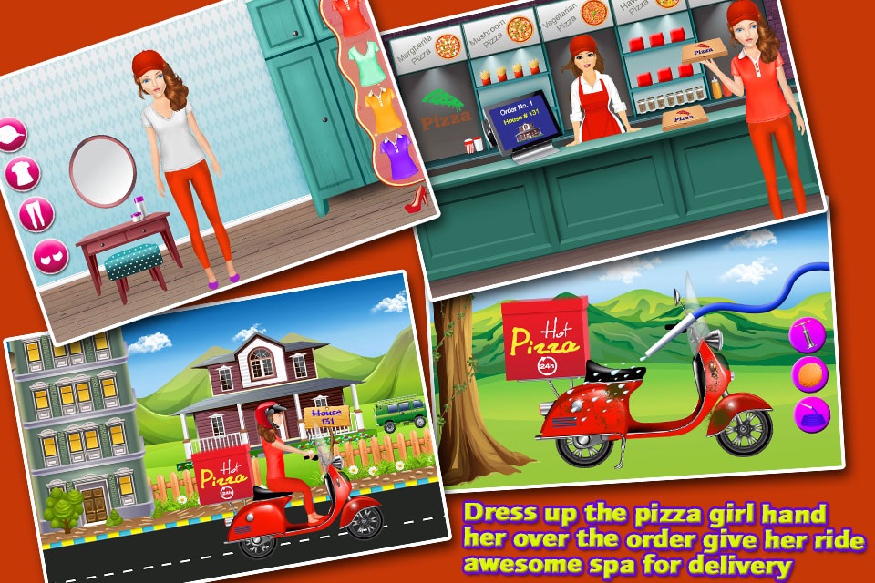 City Girl Pizza Delivery Food Fever Cooking Game screenshot 4