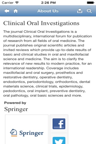 Clinical Oral Investigations screenshot 2