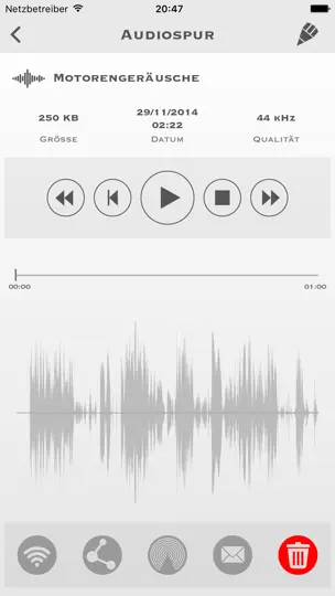 Screenshot von My Rec - Audio Aufnahmen auf dem iPhone 1