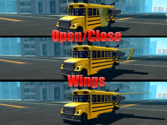 Flying Car Simulator 3D: Stunt Bus iPad screenshot