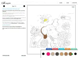 Game screenshot Callicreative App for calligraphy, handwriting, colouring and drawing apk