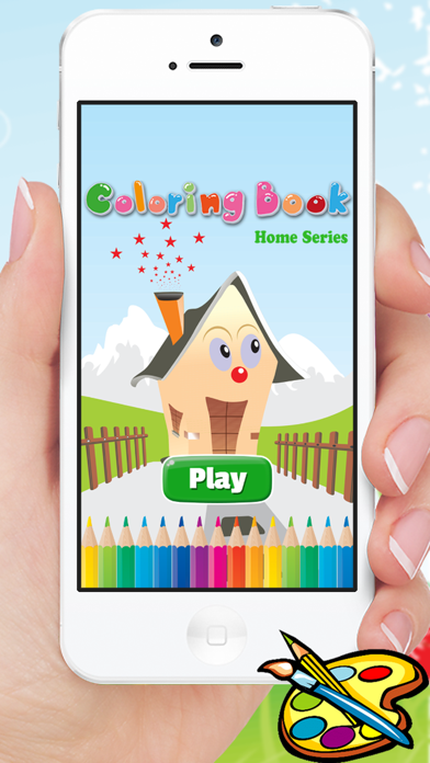 Dream House Coloring Book - Home Drawing for Kid free Games app screenshot