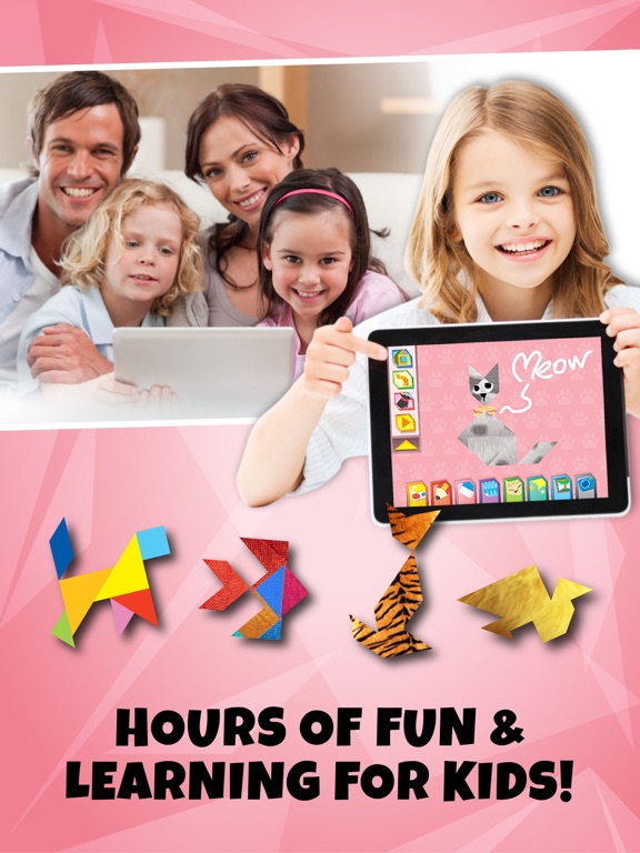 Kids Learning Puzzles: Portraits, Tangram Playtimeのおすすめ画像5