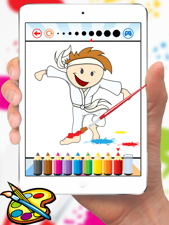 Sport Cartoon Coloring Book - Drawing for kids free games iPad screenshot