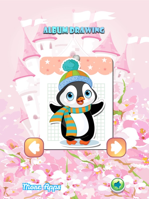 Penguin Drawing Coloring Book - Cute Caricature Art Ideas pages for kids iPad screenshot