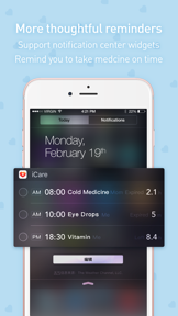 iCare · Medication Reminder screenshot