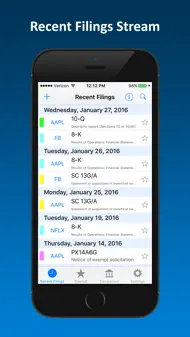 SEC Filing Alerts iphone bilder 1