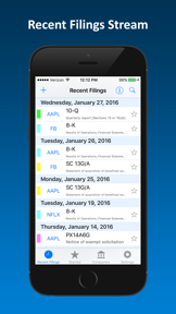 SEC Filing Alerts screenshot