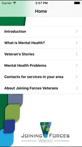 Veterans Mental Health screenshot #1 for iPhone