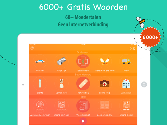 6000 Woorden - Leer Gratis Italiaans Woordenschat iPad app afbeelding 1