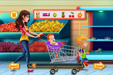 スーパーマーケット レジ キャッシャー 買い物に行く   買い物リストとママを支援し、レジを支払うことのおすすめ画像1