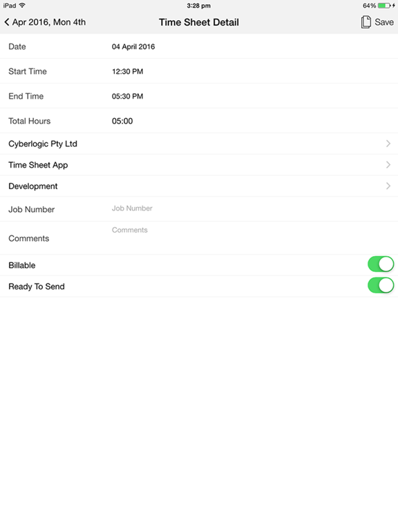 Screenshot #6 pour JLJ Time Sheets