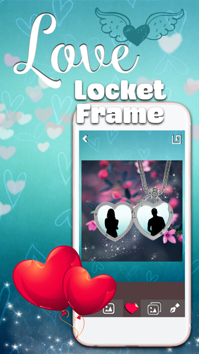 Screenshot #1 pour Cadres De Médaillon Pour Amour Images – Filtrez Vos Photos Et Ajouter Des Autocollants Douces