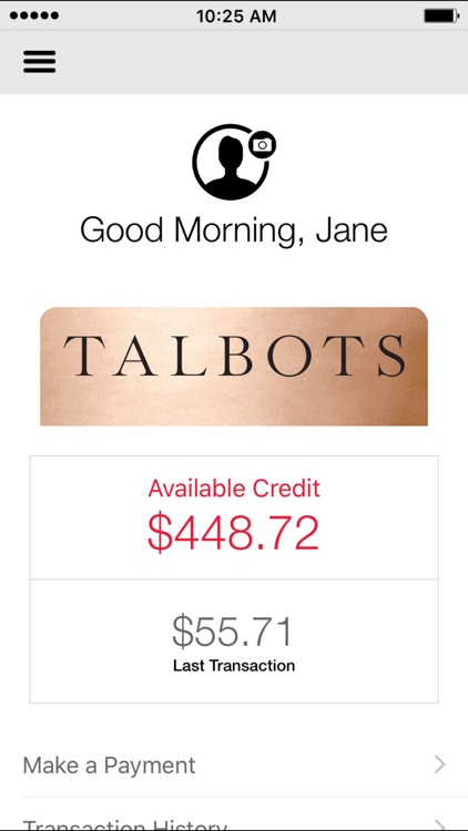 Talbots Credit Card App