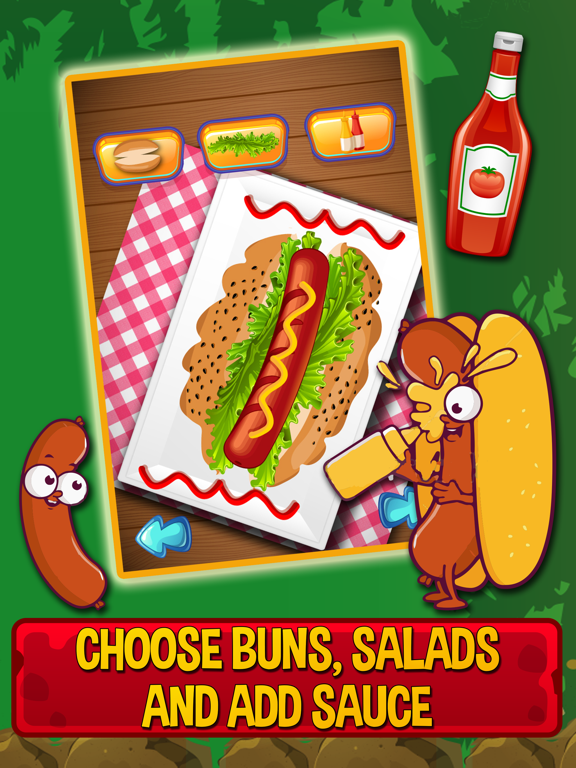 Hotdog Maker- Free fast food games for kids,girls & boys iPad screenshot