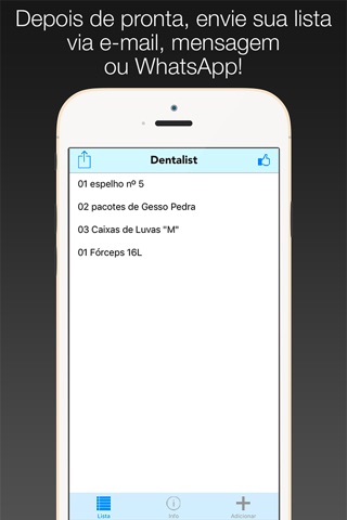 Dentalist - Lista de Compras para seu Consultório screenshot 3