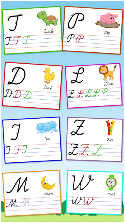Cursive Writing Capital letters Free : Kids learn to write uppercase alphabets and shapes screenshot-3
